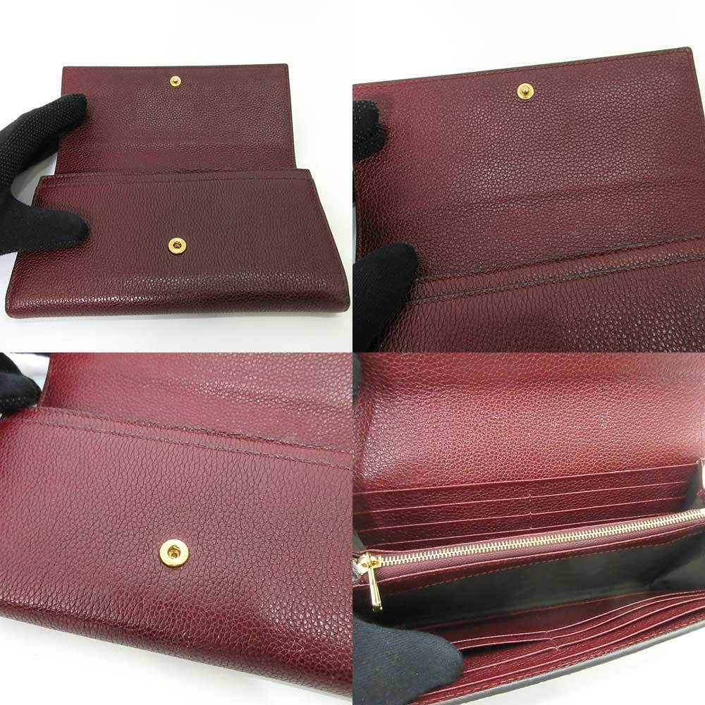 Gucci Zumi Continental Wallet Bordeaux Purple Reddish Brown Long Bi fold - Picture 4 of 5
